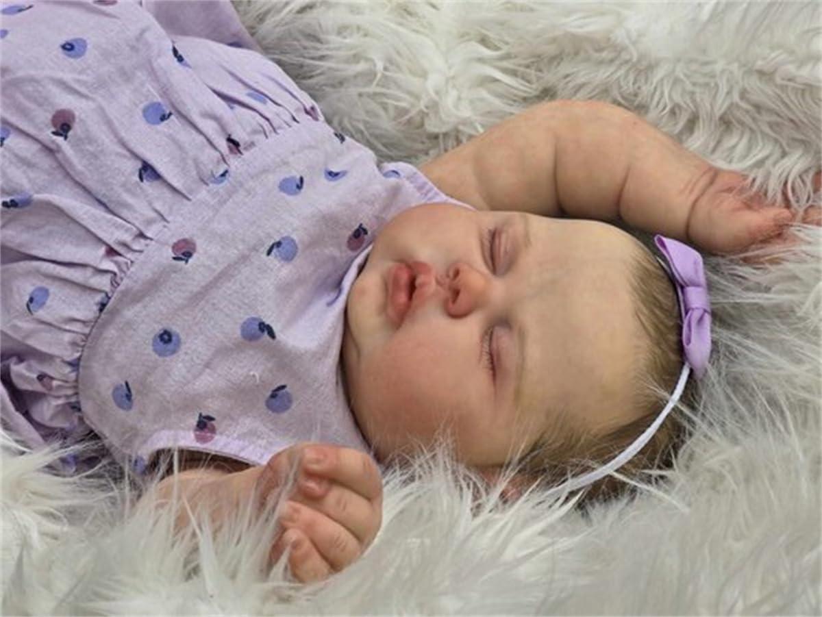 Anano Anano Realistic Reborn Toddler Girl Baby Dolls Real Life Veins 24 Inch Weighted Life Like Newborn Baby Dolls That Look Real Newborn Silicone Babies with Clothes & Accessories for Kids 3+