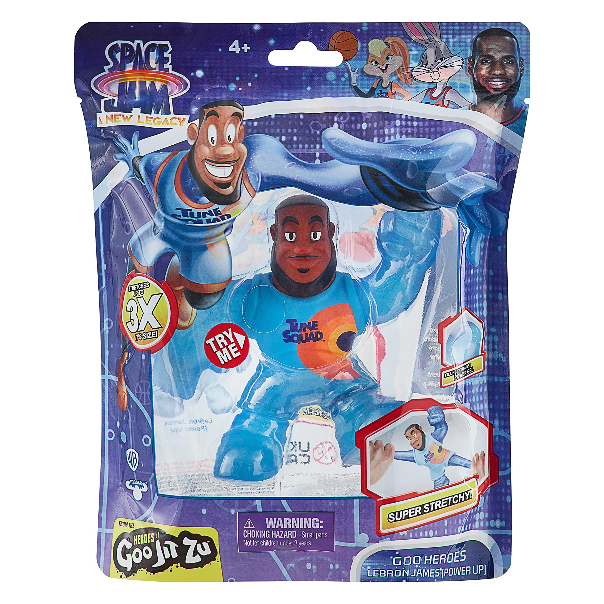 space jam Moose Toys Heroes of Goo JIT Zu – Space Jam: A New Legacy - 5" Stretchy Goo Filled Action Figure - Lebron James (Power Up)