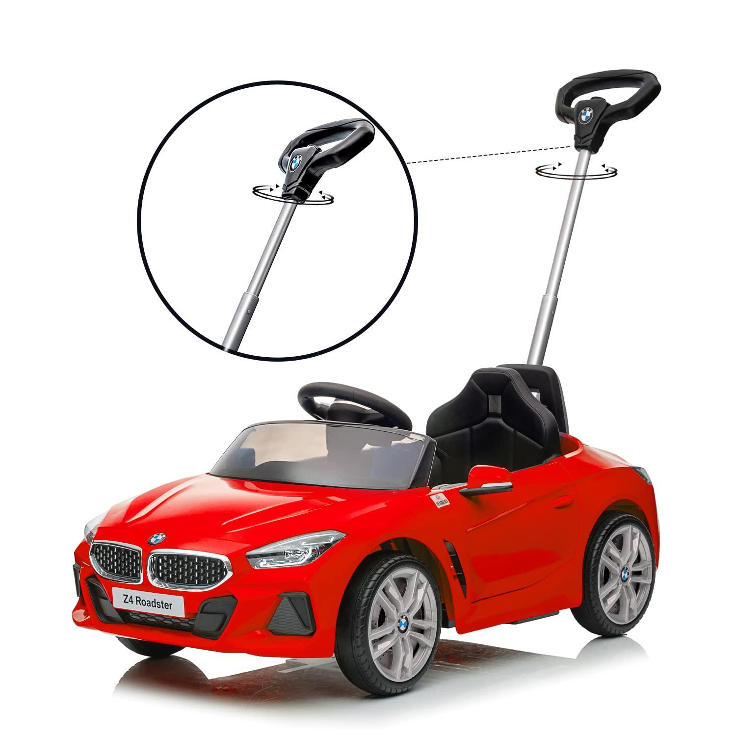 Voupou Voupou Push Ride-on Car for Toddlers 1-5, Licensed BMW Z4 Toddler Push Car with Adjustable Push Rod/Horn Music/Silent Wheel, Push Car for Baby Birthday Gift (Red)