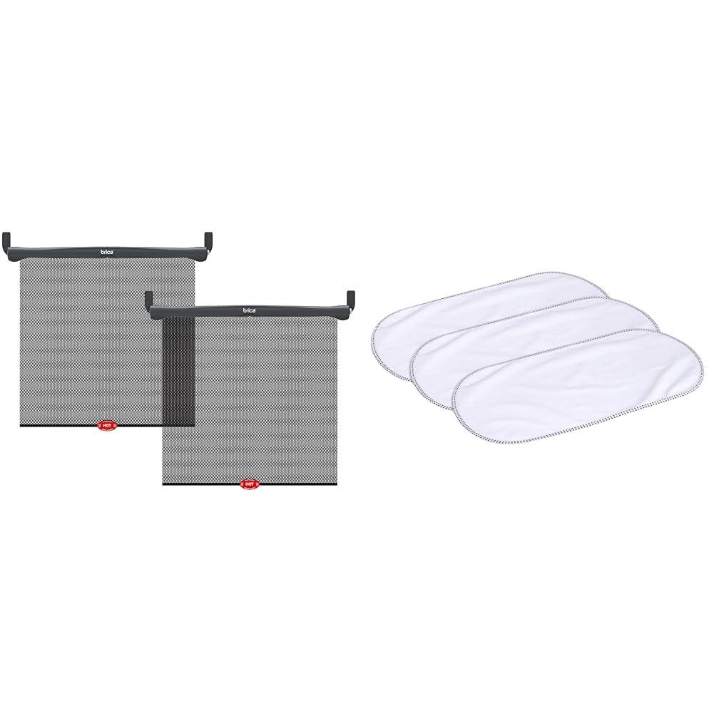 Munchkin Munchkin Brica Sun Safety Car Window Shade 2 Count and Waterproof Changing Pad Liners 3 Count