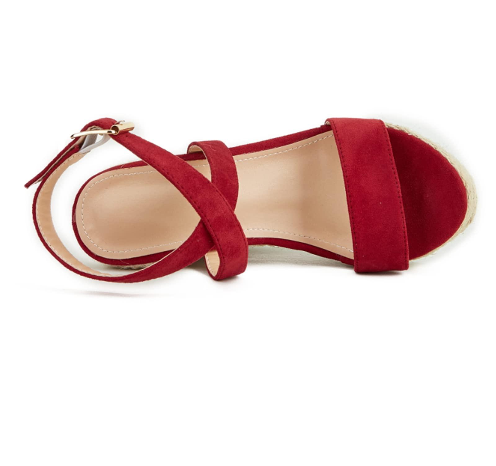 ZBYY ZBYY Women's Platform Sandals Summer Wedge Ankle Strap Open Toe Sandals Wedge Heels Casual Beach Platform Dress Sandals