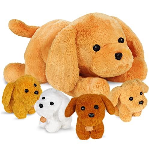 Stuffed animal dog with puppies in belly online