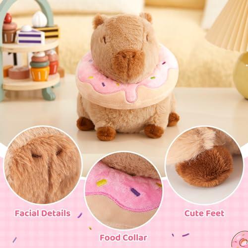 CozyWorld CozyWorld 10\" Capybara Stuffed Animals,Donut Capybara Plush Toys,Kawaii Capybara with Donut Plushie Toys,Cute Capybara Birthday Gift for Kids Boys and Girls