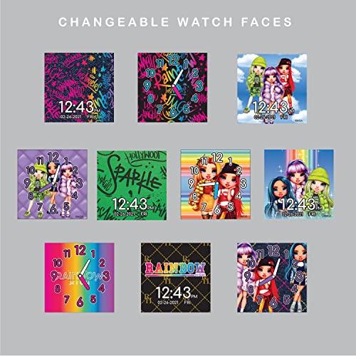 Accutime Accutime Kids Rainbow High Educational Learning Touchscreen Pink Smart Watch Toy with Multicolor Strap for Girls, Boys, Toddlers - Selfie Cam, Games, Alarm, Calculator, Pedometer (Model: RNB4017AZ)