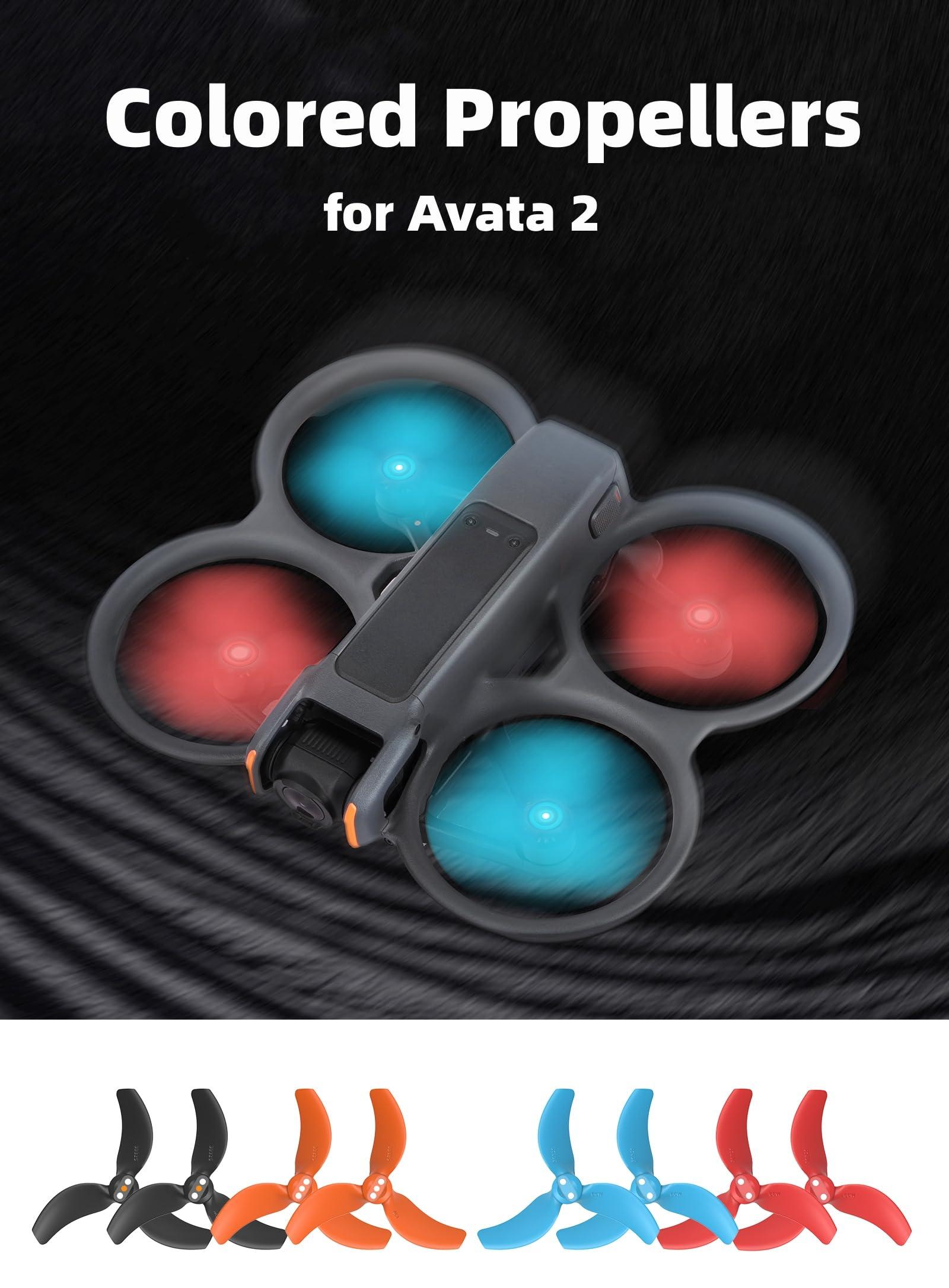 FSIDIWT FSIDIWT Avata 2 Propellers, 4Pcs Avata 2 Propellers Replacement, Low Noise Replacement Spare Blades Props for DJI Avata 2 Drone Accessories (Black)