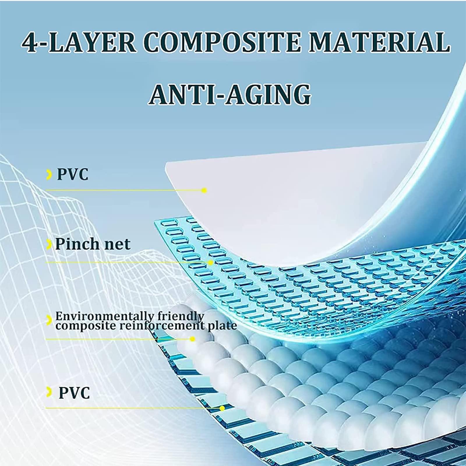 SINBAISHUNYYT Foldable Swimming Pools for Kids, Foldable Non-Inflatable Kids' and Adults' Outdoor Swimming Pool, Hard Plastic Shell Portable Pool, Kiddie Swimming Pool for Outdoor Patio(Size:9.8 * 5.4 * 1.8FT)