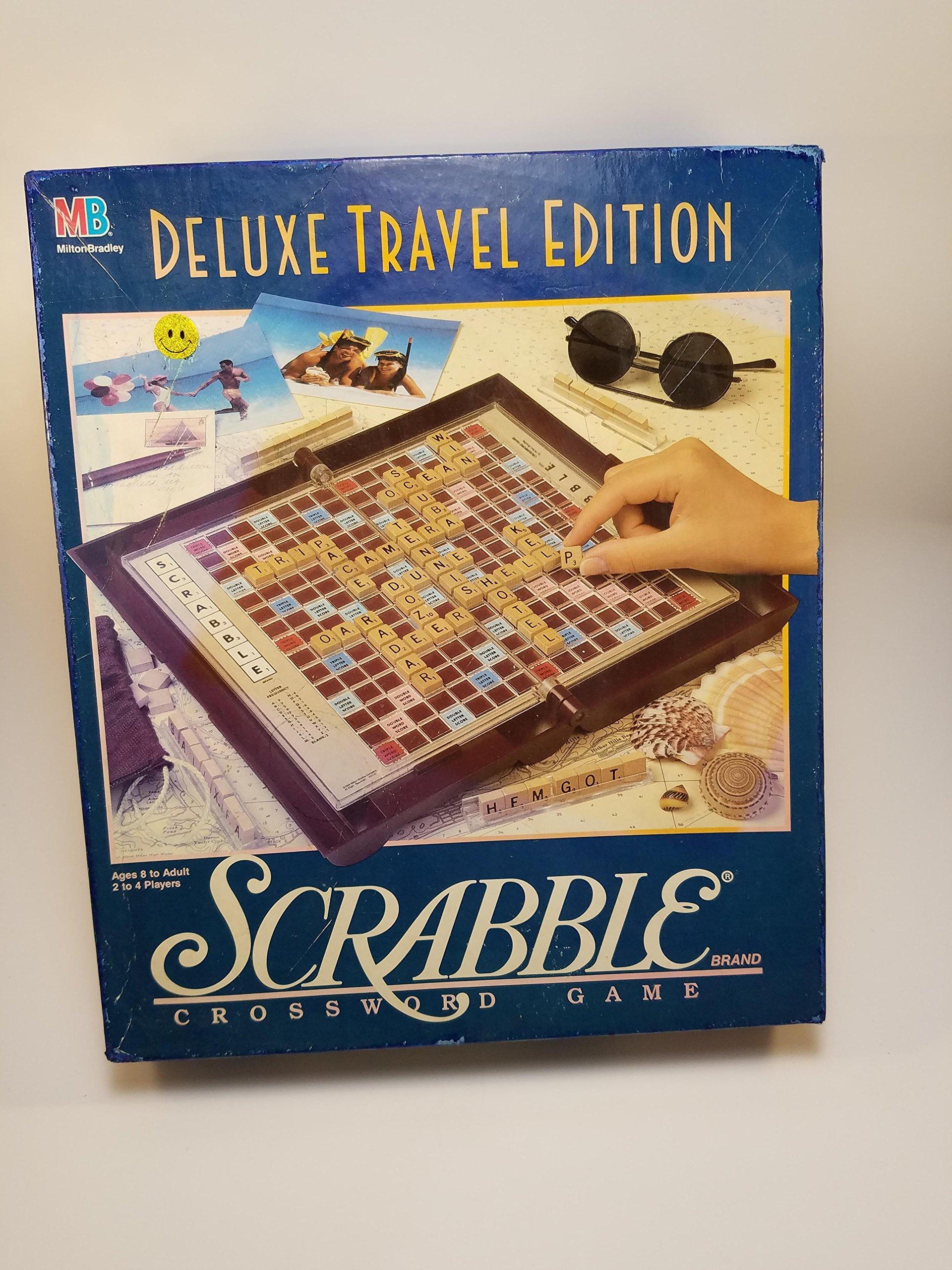 Scrabble Deluxe Travel Edition Scrabble Crossword Game, Deluxe Travel Edition