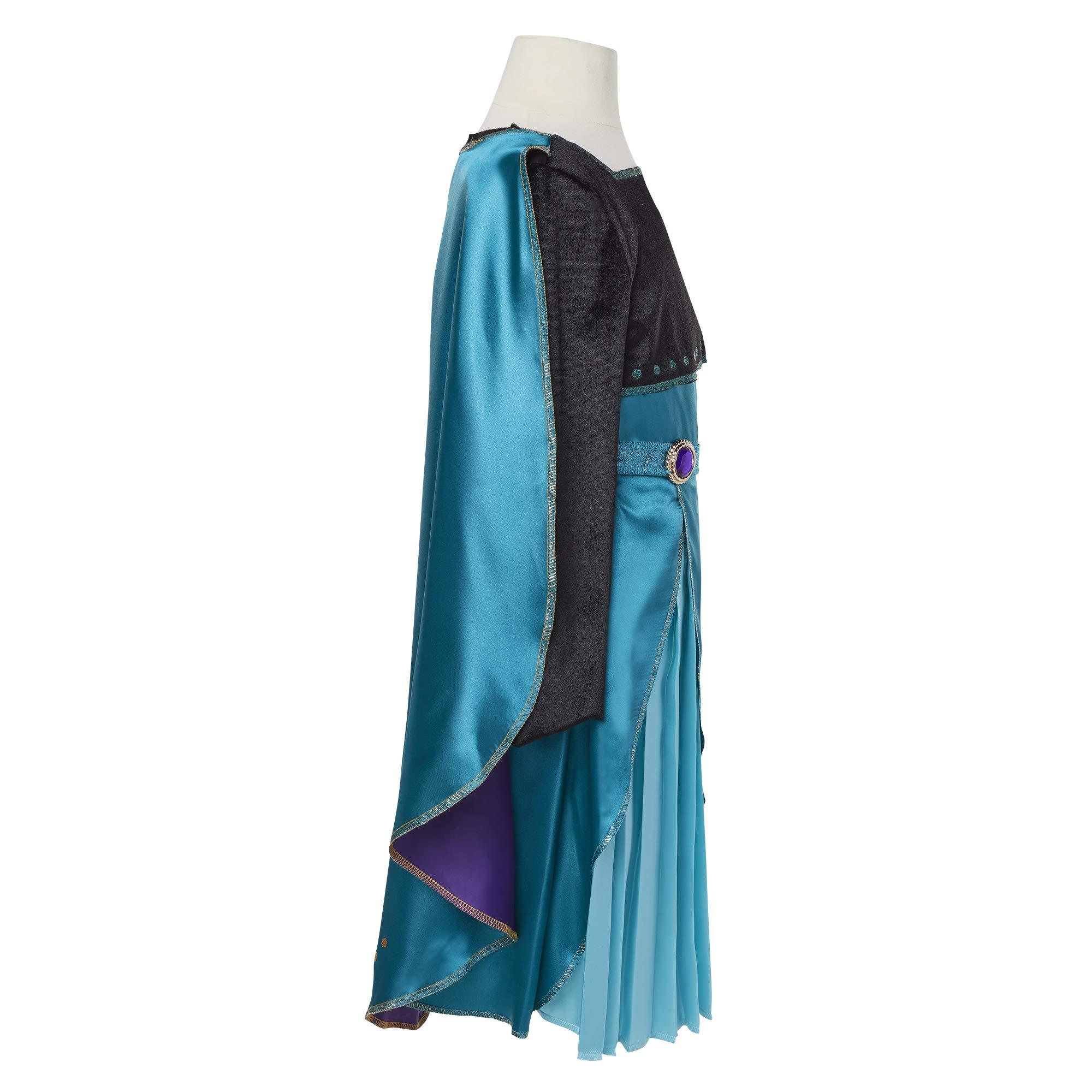 Disney Frozen Disney Frozen 2 Queen Anna Dress - Outfit Fits Sizes 4-6X - Costume for Girls Ages 3+