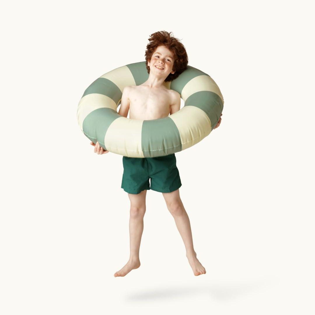 Petites Pommes Petites Pommes Classic Striped Swim Ring Pool Float for Children 6+ Years Old