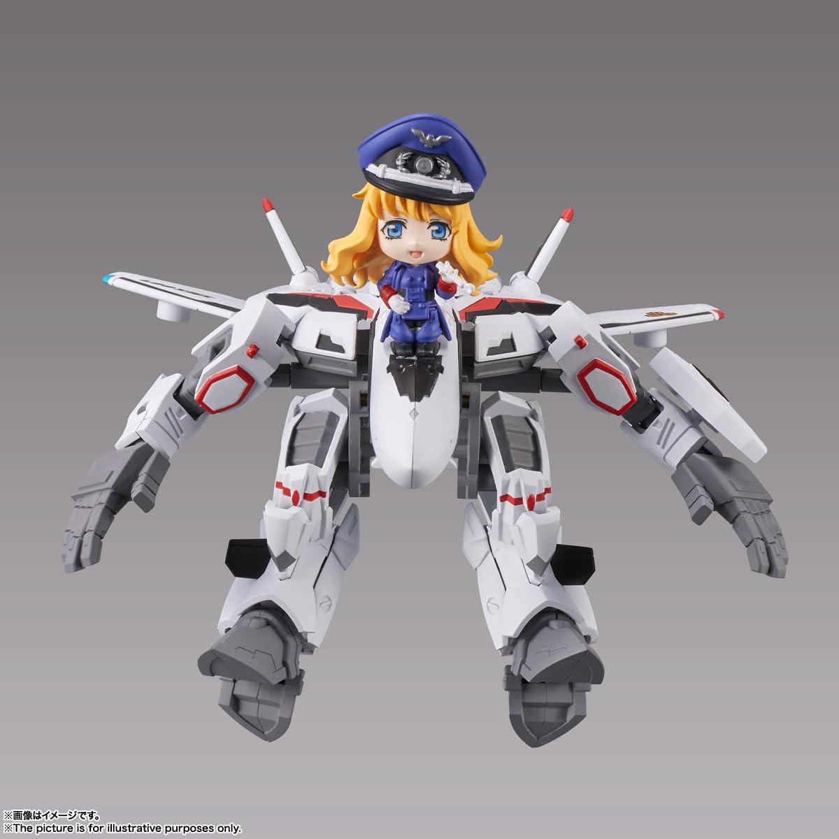 TAMASHII NATIONS Tamashii Nations - Macross Frontier - VF-25F Messiah Valkyrie (Alto Use) with Sheryl, Bandai Spirits Tiny Session