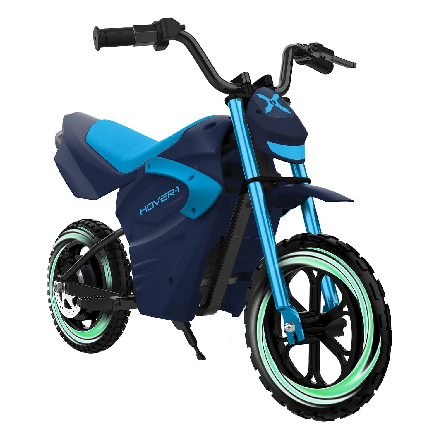 Hover-1 Hover-1 My First Dirt Bike for Kids - 300W Motor, 9MPH Max Speed, 9 Mile Range, 12 Off-Road Tires, 120LB Max Weight, Twist Grip Throttle & Rear Disc Brake Electric Dirt Bike for Kids Ages 5+ Years