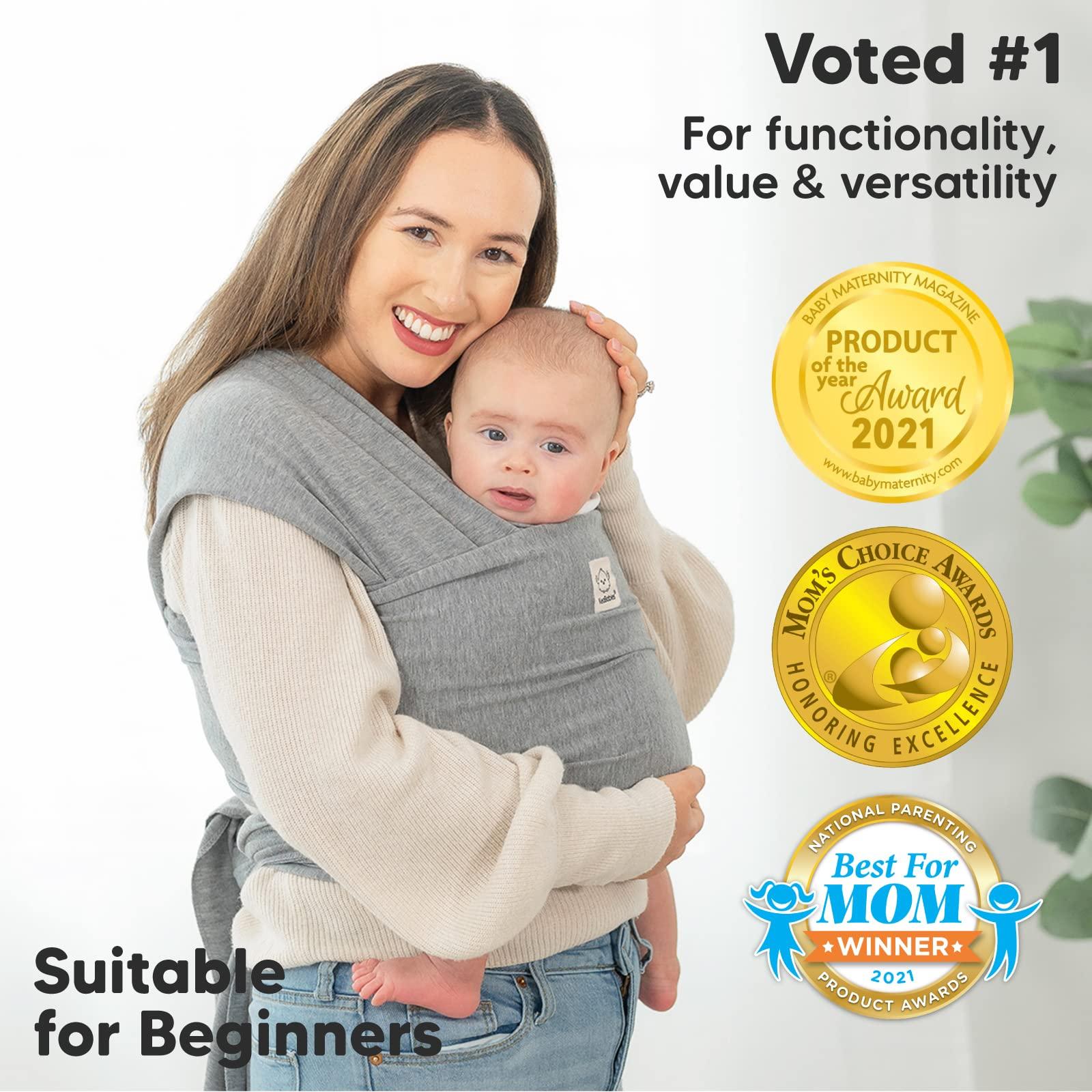 KeaBabies KeaBabies Baby Wraps Carrier, D-Lite Baby Wrap & Baby Wrap Carrier - Easy-Wearing - All in 1 Original Breathable Baby Sling - Adjustable Baby Sling Carrier, Lightweight,Hands Free Baby Carrier Sling
