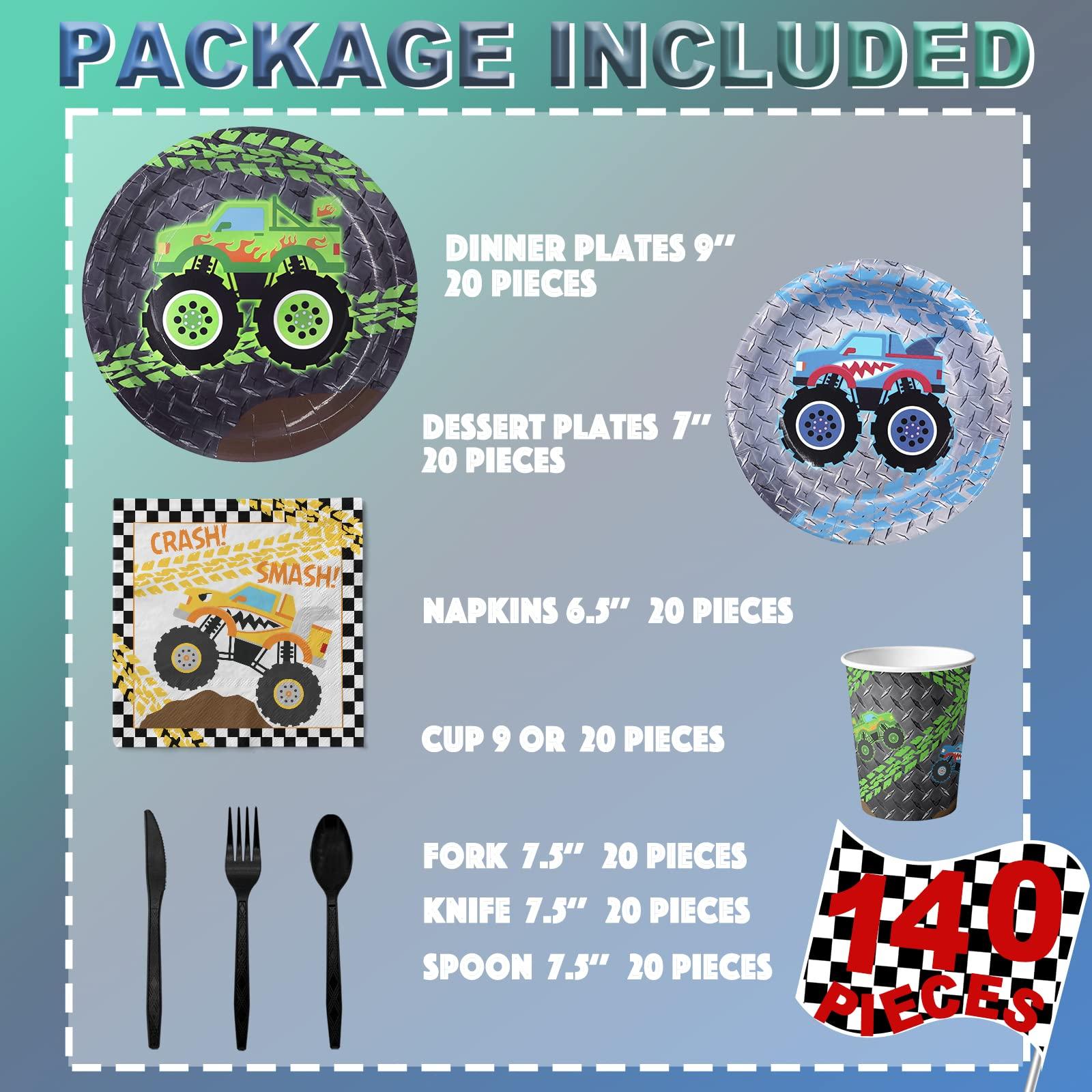 SamPartyShop Monster Truck Party Favor Monster Truck Party Supplies Monster Truck Party Plates and Napkins