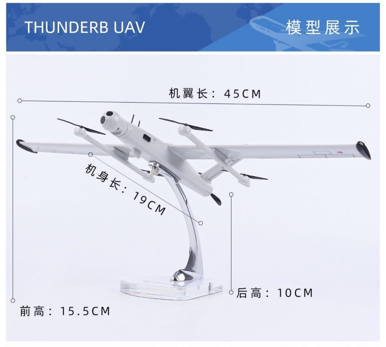 ZHANGJU ZHANGJU for Simulated Static ThunderB-UAV Drone Model Collection Gift Commemorative Ornaments