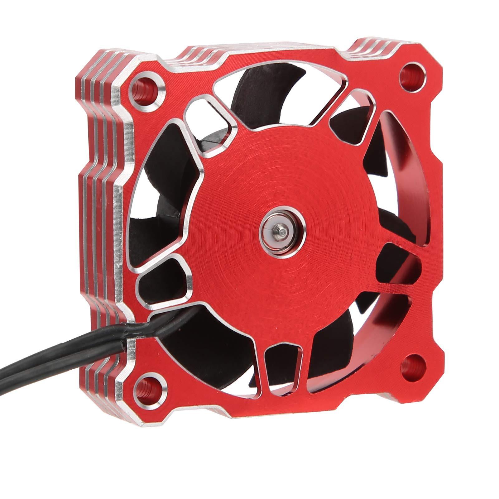 Gavigain Gavigain RC Cooling Fan, 40mm Motor Cooling Fan for RC Cars 16000RPM Brushless ESC Alluminum Motor Cooling Fan High Speed RC Cooling Fan for RC Vehicles (Red)