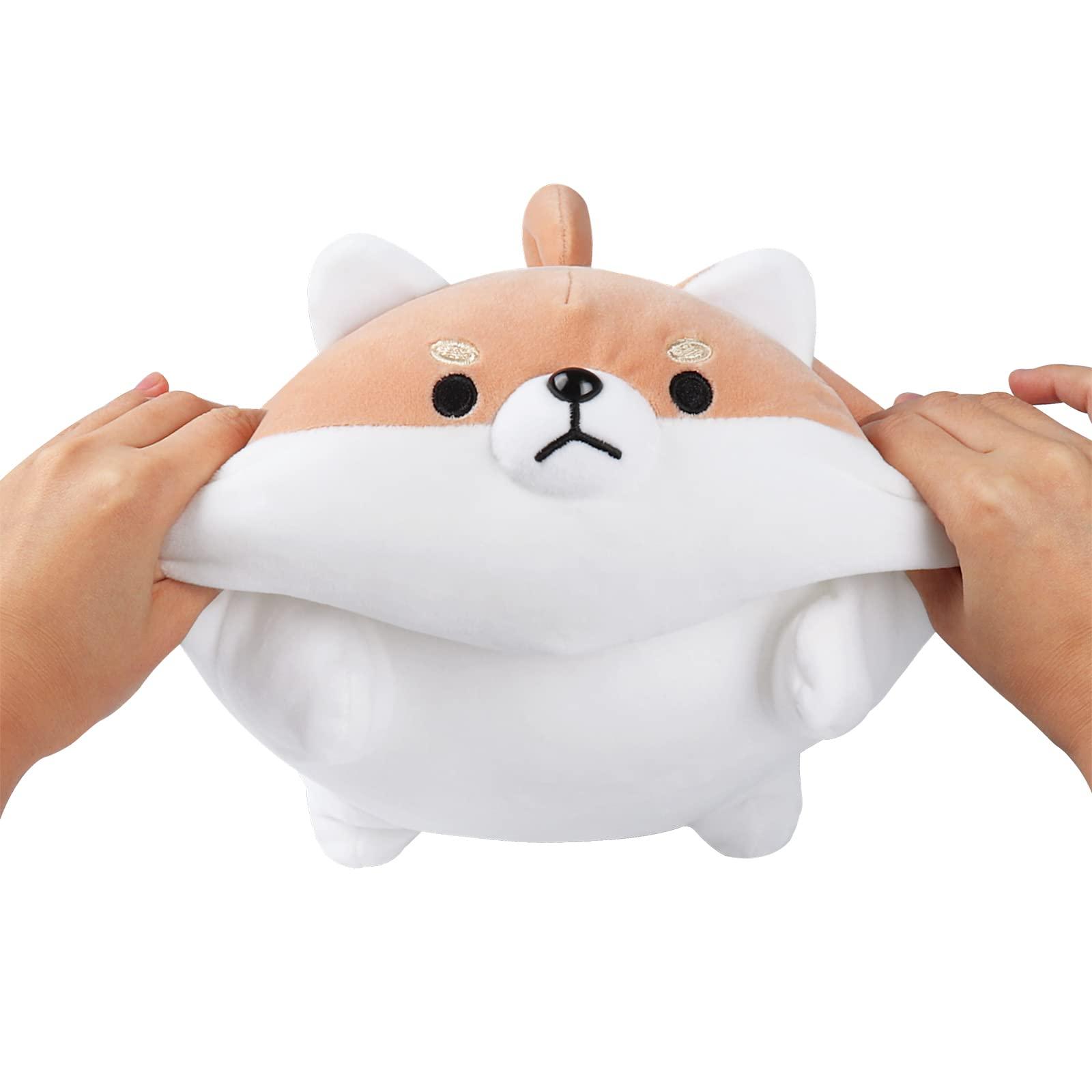 Auspicious beginning Auspicious beginning Shiba Inu Plush Stuffed Animal Corgi Plush Cute Dog Plushie Toy Anime Corgi Shiba Plush Kawaii Plushies Dog Soft Pillow, Plush Toy Birthday Gifts for Boys Girls (Brown, 11.8\")