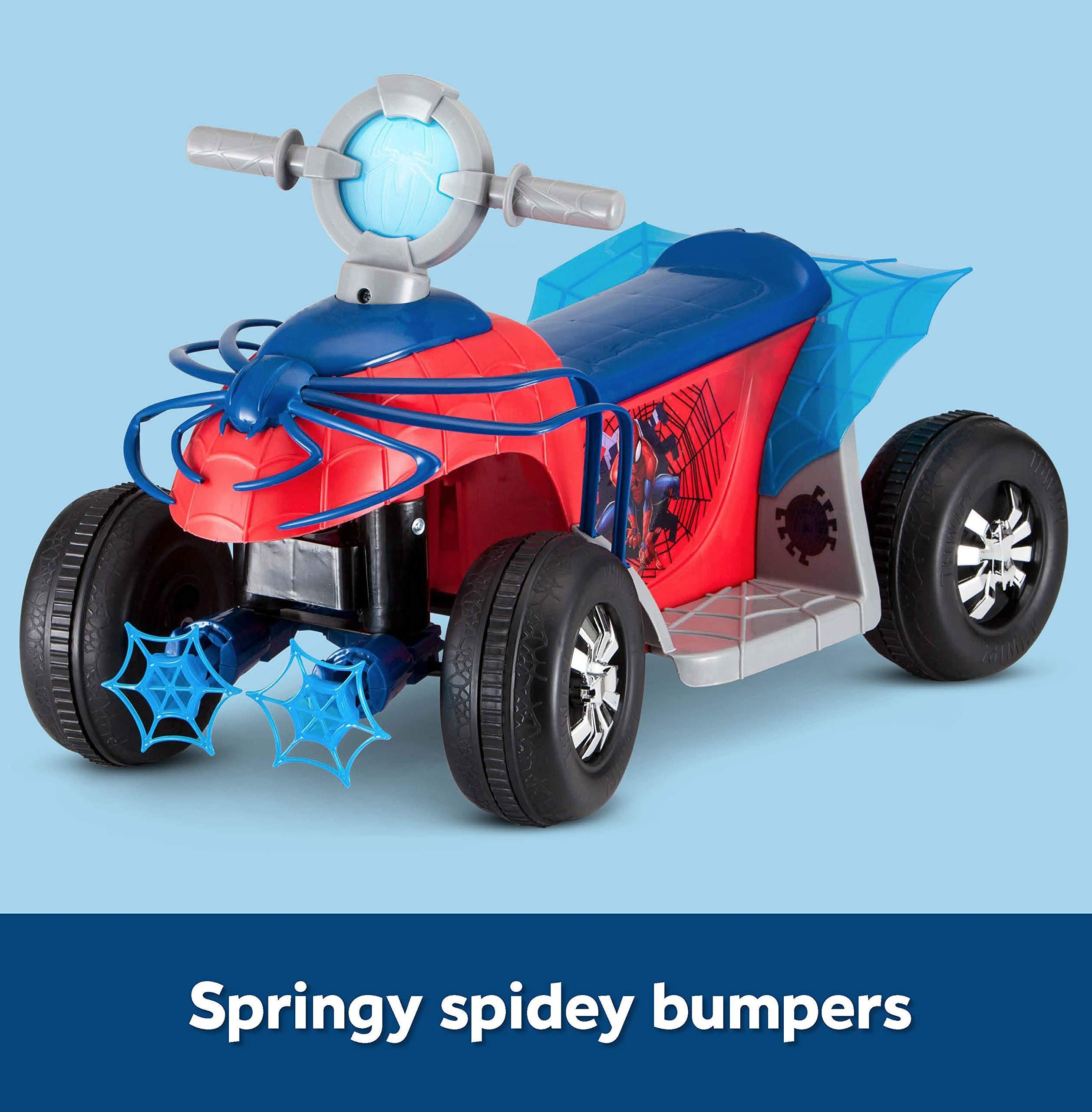 Kid Trax Kid Trax Toddler Marvel's Spider-Man Premium Toddler Quad Ride-On, Kids 18-30 Months, 6V Battery and Charger Included, Max Weight 44 lbs, Red