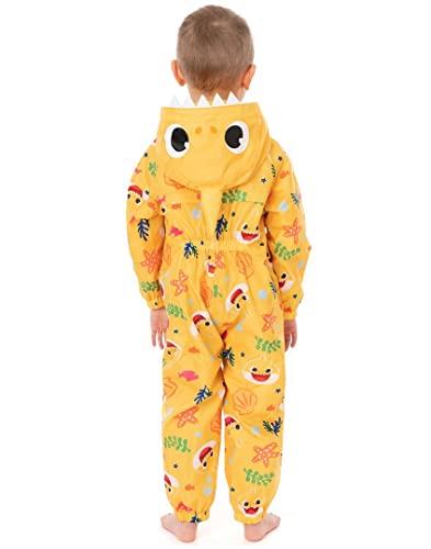 Baby Shark Baby Shark Kids Puddle Suit | Boys & Girls All In One Rain Coat | Yellow Long Sleeve with Cuffs Play Walking Jacket
