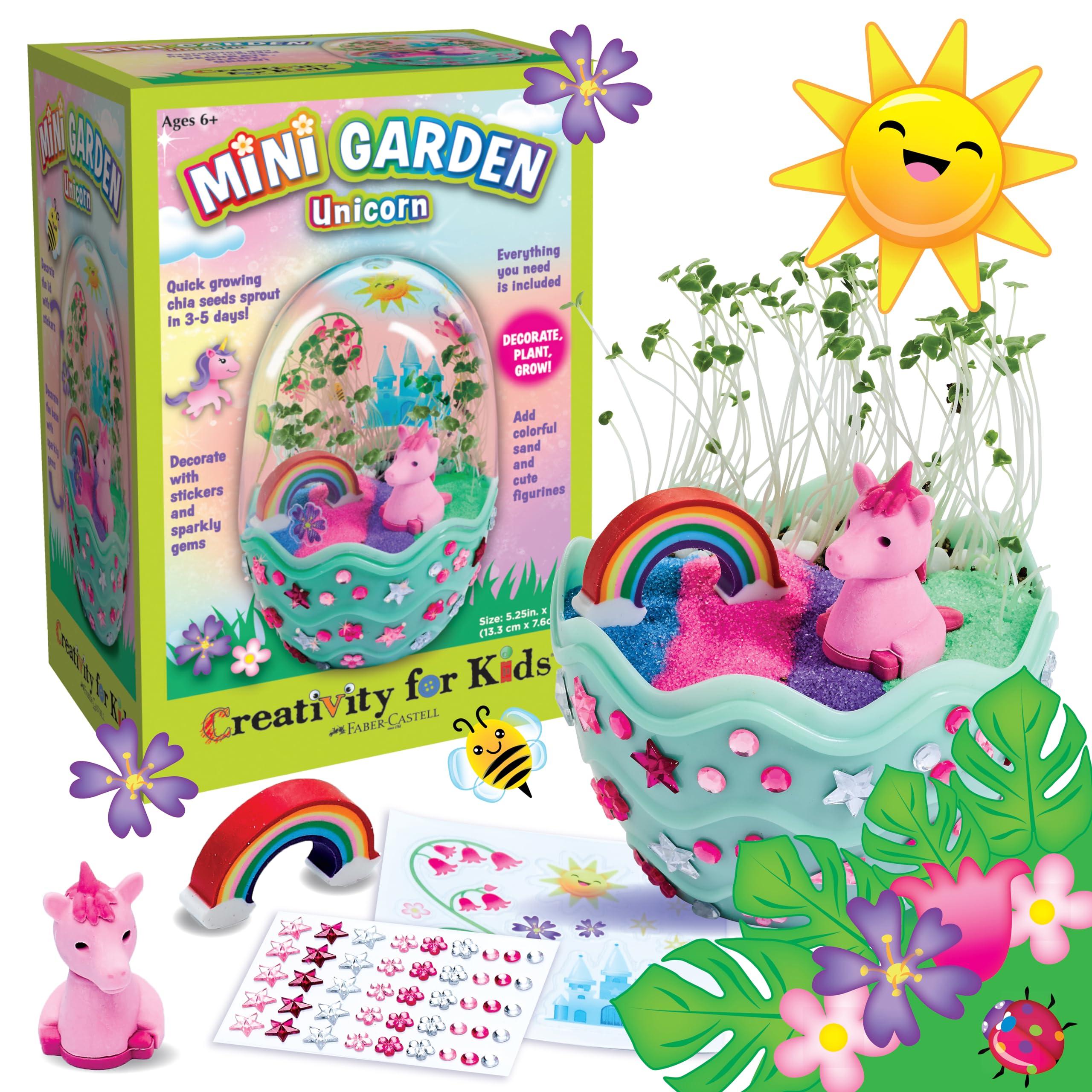 Creativity for Kids Creativity for Kids Mini Garden: Magical Unicorn Terrarium Kit - Unicorn Gifts for Girls, Kids Crafts and Unicorn Toys Ages 6-8+,Unique Gifts for Kids