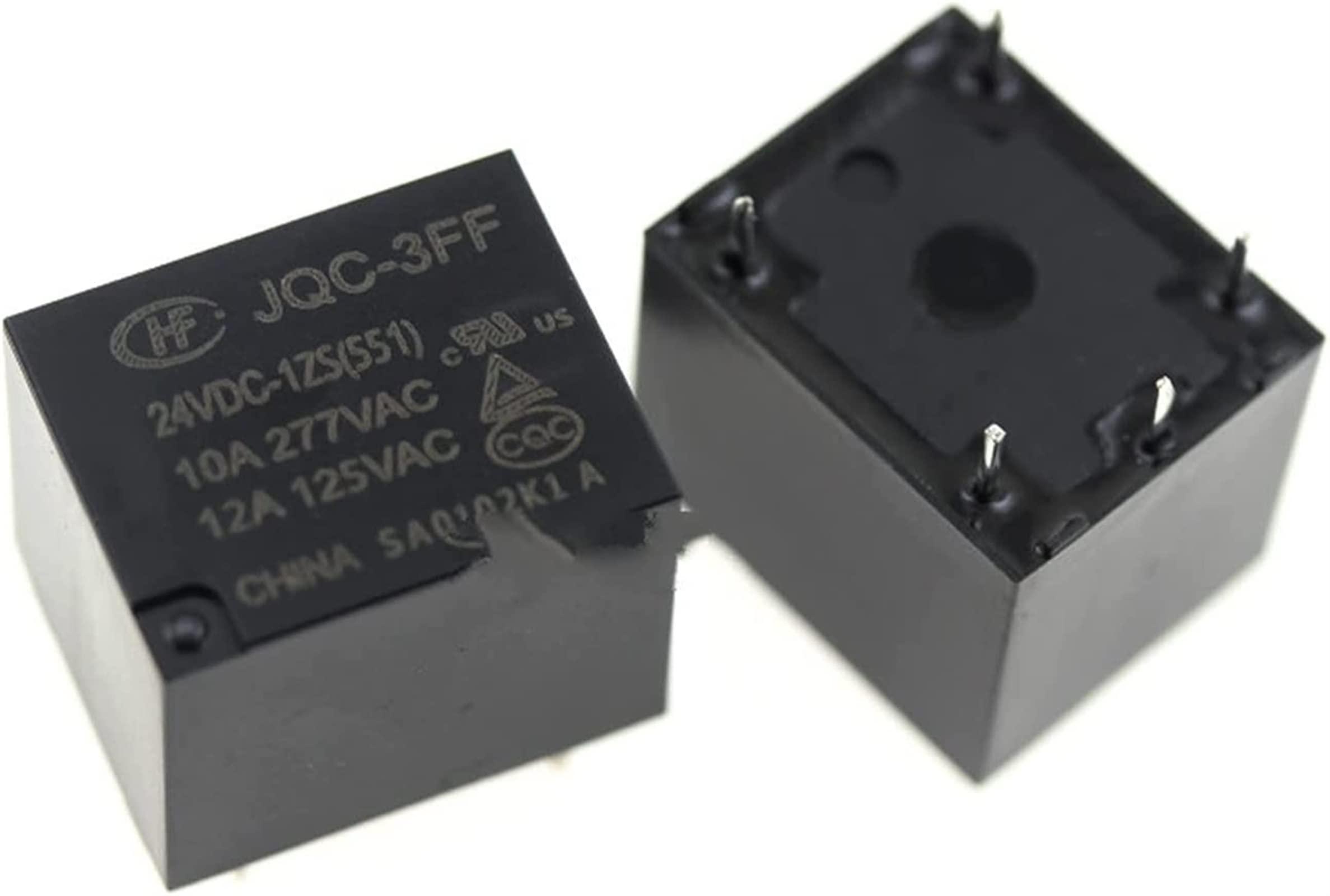 POWTAXBJGD POWTAXBJGD Relays Relay 5PCS HF- JQC-3FF-5 005 9 009 12 012 24 024 VDC -1ZS 1HS Relay (Size:JQC-3FF-024-1HS-)