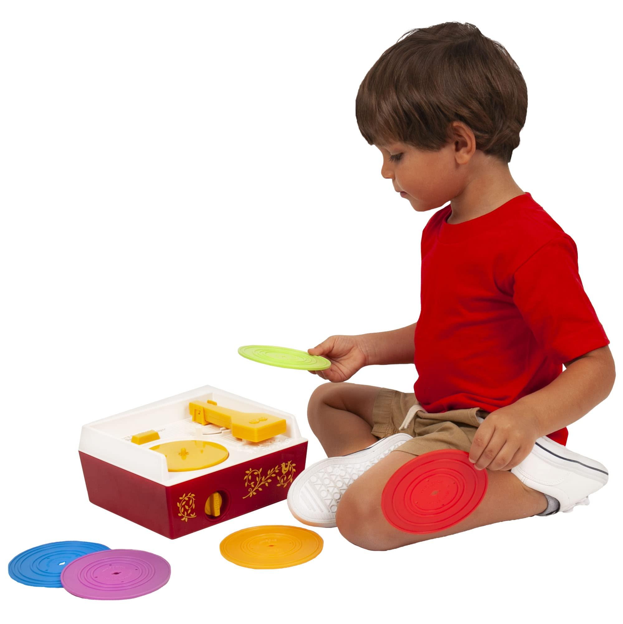 Basic Fun Fisher Price Classics - Record Player - Retro, Tactile Interactive Retro Toy for Kids, Girls, Boys, Toddlers, Baby, Preeschooler, Unisex 18 Months +