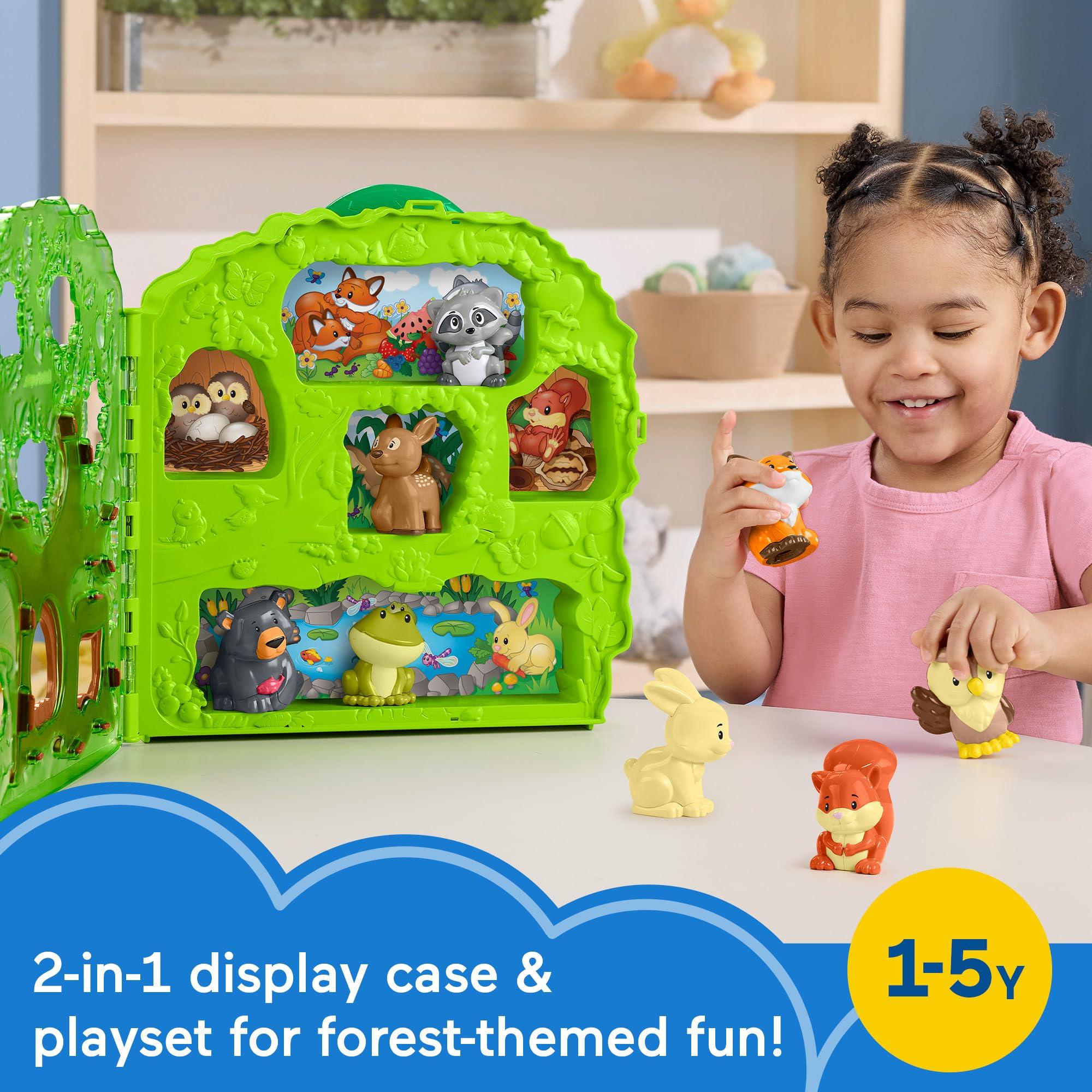 Fisher-Price Fisher-Price Little People Toddler Toy Forest Friends Carry Case Playset with Animal Figures for Pretend Play Kids Ages 1+ Years