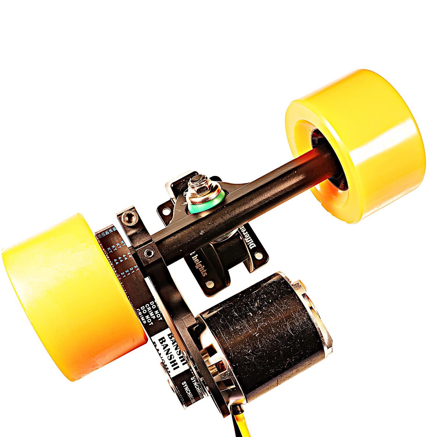 vanpro vanpro DIY Electric Skateboard 6374 Brushless Motor Mount Bracket 80MM 90MM 97MM 100MM Pulley Wheel KIT Belt 5M 12MM (Snow Black, Pack of 1)