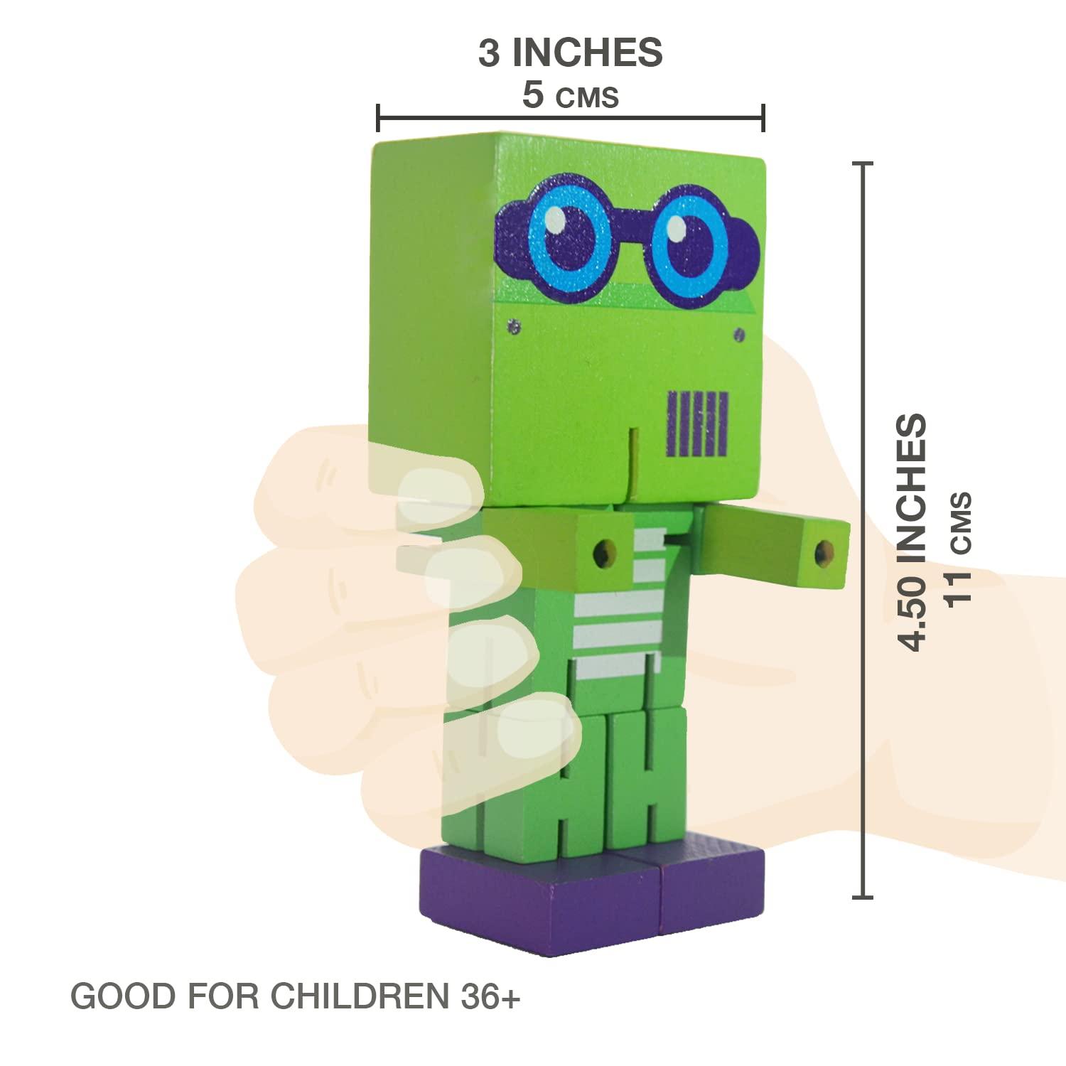 Wood & Robotics Wooden Robot Toy, cubebot Toy, cubebot, Cube Toy Puzzle, cubebot Micro, Stacking Wood Robots, Fidget Bots, Wooden Robot Puzzle Toy, Robot Transforming Cube, Wood Robot Toy, Toy, Wood cubebot