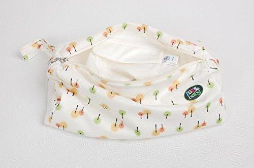 Ethikos Market Best Cloth Diaper Wet Bag by nuababy-DOUBLE waterproof layer to prevent leaks-machine washable-keeps smells in-easy zipper close-use for diapers, soiled clothing or as swim bag (Small, Bunny Tail)