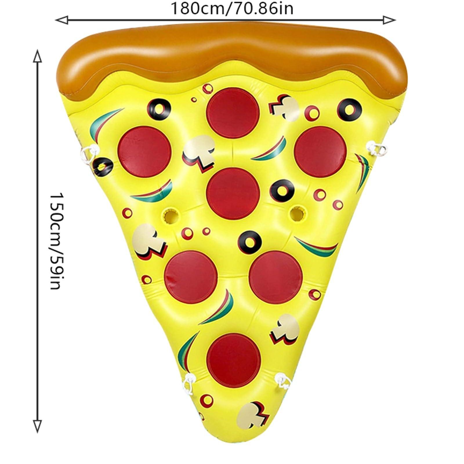 ROTORS ROTORS Inflatable Pizza Float Outdoor Deluxe Pizza Slice Pool Float Summer Water Lounger Color Entertainment Floating Bed Pool Ride Swimming Fun Decoration for Parties, Events