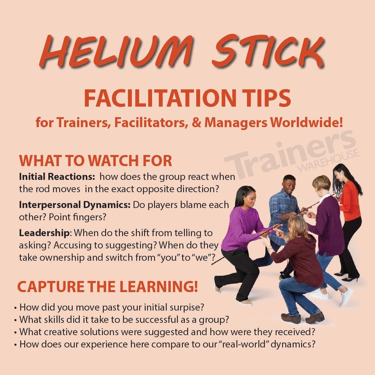 Trainers Warehouse Trainers Warehouse Helium Stick | Build Teams and Communication Skills - Easy to Facilitate - Fast & Flexible - Success for Leadership & Listening - Easy to Carry