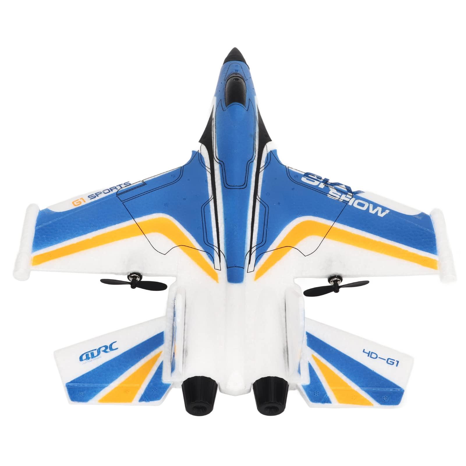 EVTSCAN EVTSCAN RC Glider Plane - 2.4GHz Remote Control Airplane with LED Light, Lightweight Flexible RC Glider, Easy to Fly RC Glider for Kids & Beginners(3 Batteries-Blue)