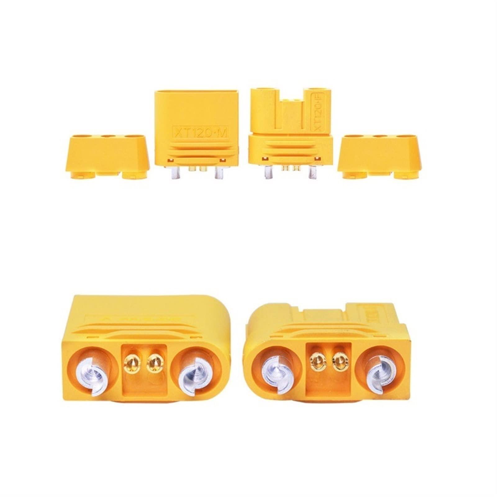 DKNTZO XT120 (2+2) 60A Large Current Lipo Battery Connector Male Female Sheathed Plug with Signal Pin for RC UAV FPV Drone (Color : 5 Pairs)