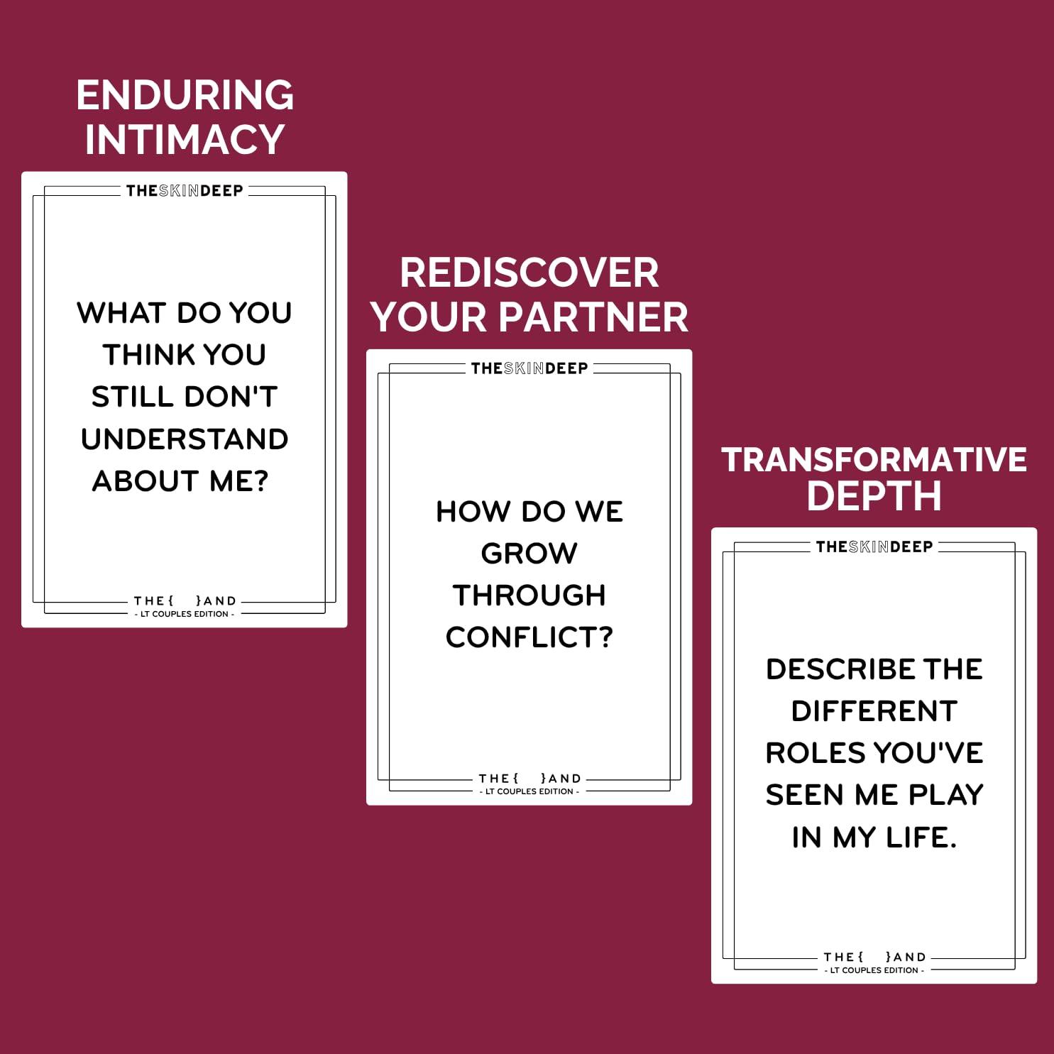 {THE AND} {THE AND} Long Term Couples Edition - 199 Meaningful Conversation Cards for Couples - Questions to Reconnect & Deepen Relationships - Couples Card Game to Reflect & Rediscover Love by The Skin Deep