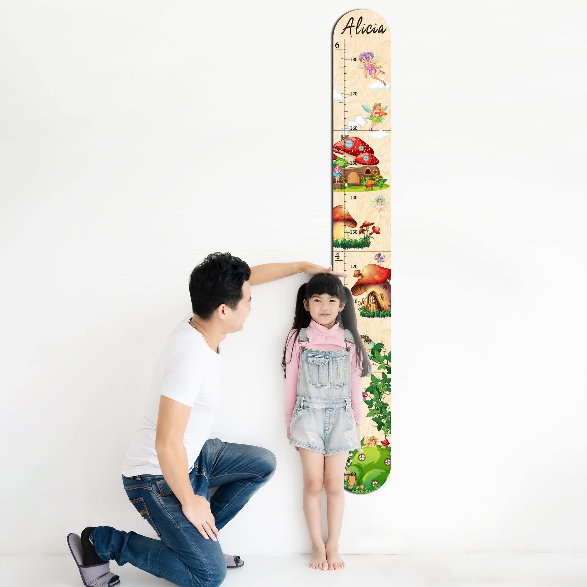 TAINGAVN Custom Growth Chart Boys, Personalized Growth Chart for Baby, Printing Cute Mermaids and Sea Life Measuring for Kids Height, Kids Growth Chart Wall for Boys, Toddler Measuring Chart Wall
