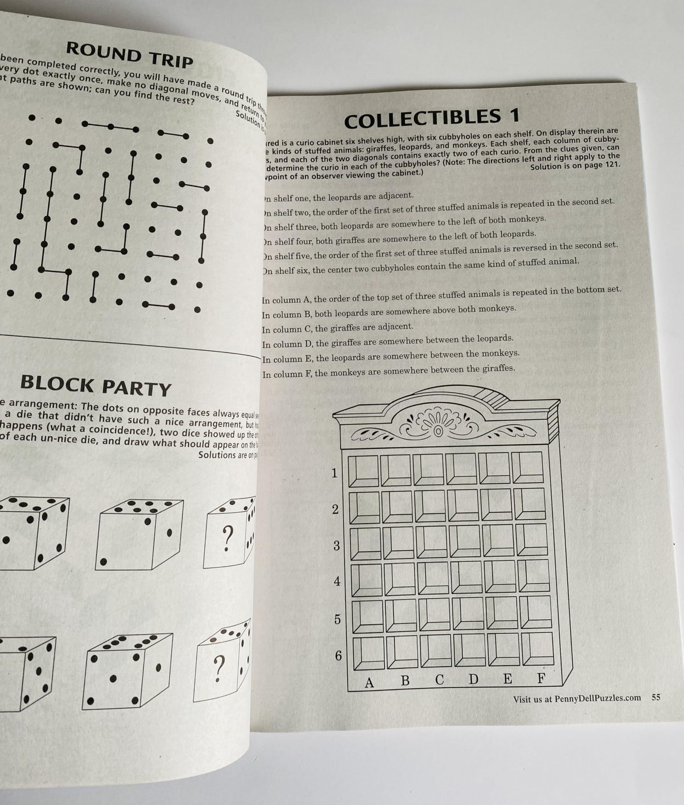 Penny Press Lot of 2 Dell Penny Press Math and Logic Problems Puzzles Volumes 179 and 180