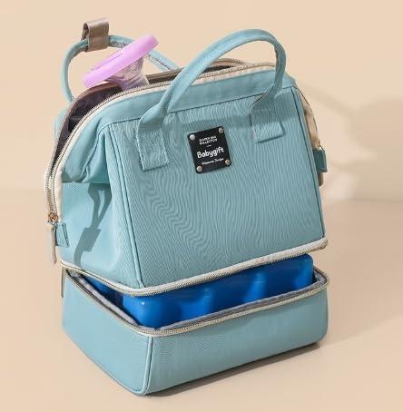 MAxba Waterproof Baby Bottle Cooler Bag Insulated Breast Milk Cooler Bag for Daycare, Nursing Moms, Travel, Black 11l