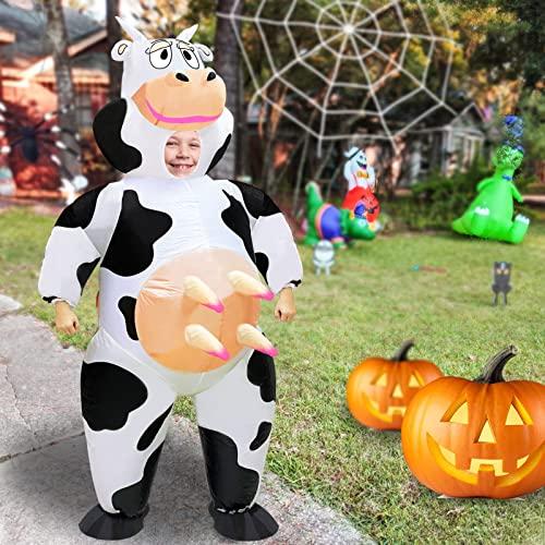 Camlinbo Camlinbo Child Inflatable Halloween Costume Cow for Kids Boys Girls Full Body Blows up Halloween Costumes Cosplay Party