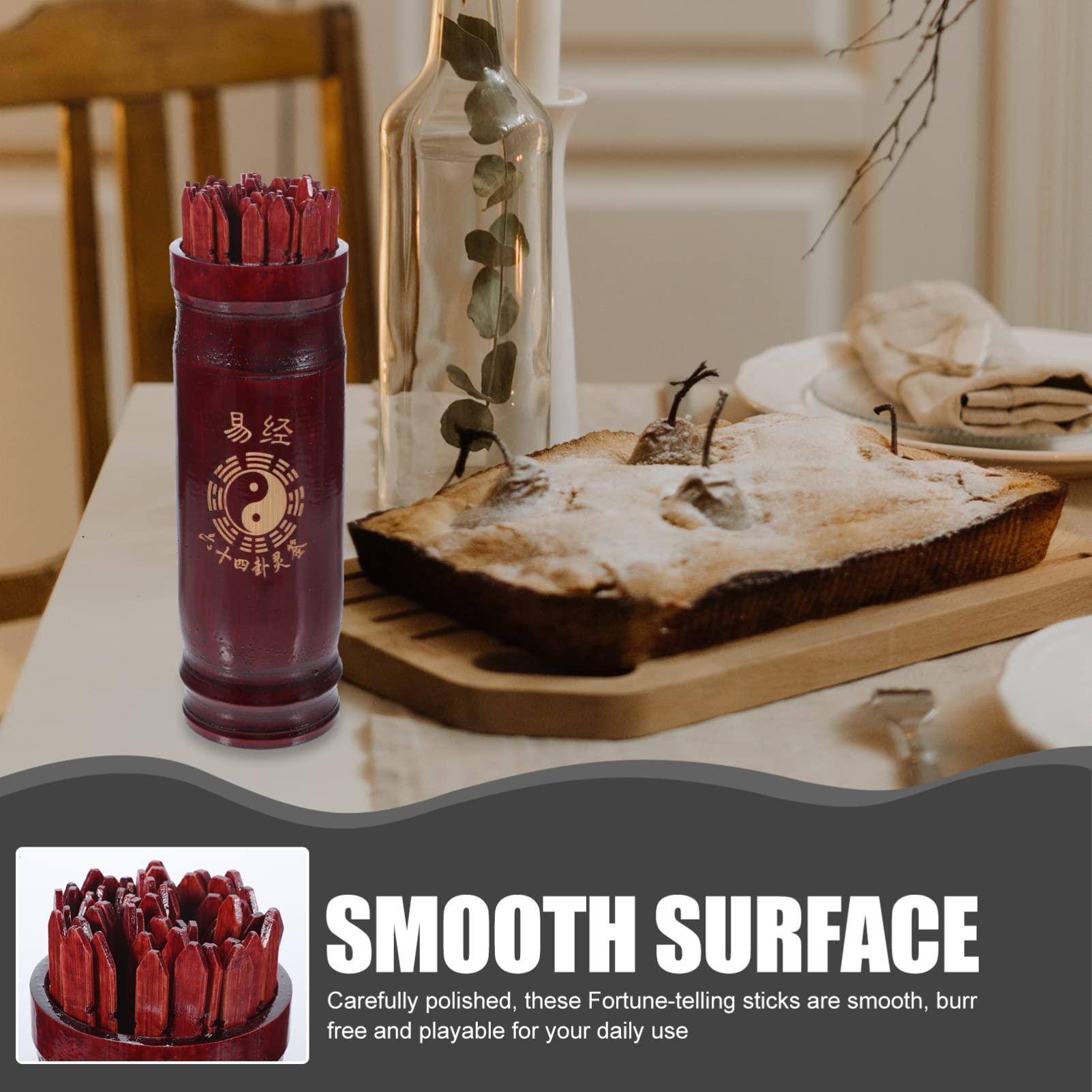 PHTZEZFC PHTZEZFC Retro Gaming Console 1 Set Vintage Chinese Fortune Sticks with Instruction Booklet Kau Sticks Fortune Telling Sticks with Storage Cup for Fortune Telling Games Retro Game Console