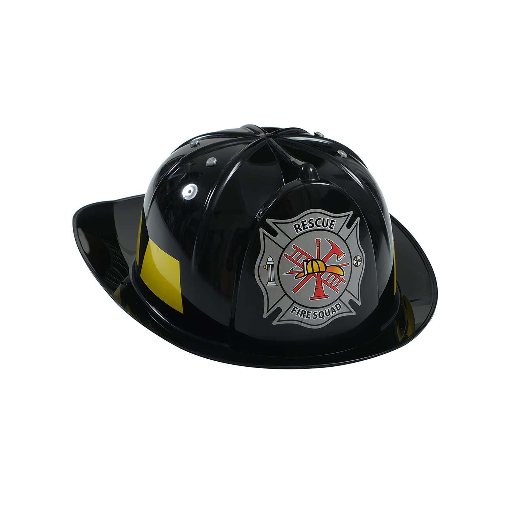 Kosgraiy Kosgraiy Firefighter Costume for Kids,Tan Fireman Costume for Boy and Girl,Kds Fire Chief Costume Outfit,Halloween,9pcs,Size S for Children 3-4Years