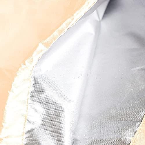 Quekehis Sandbox Cover with Drawstring 210D Waterproof Dustproof Square Protector for Kids Toy Garden Sandpit Pool Cover Beige 78.7x78.7x7.9Inch