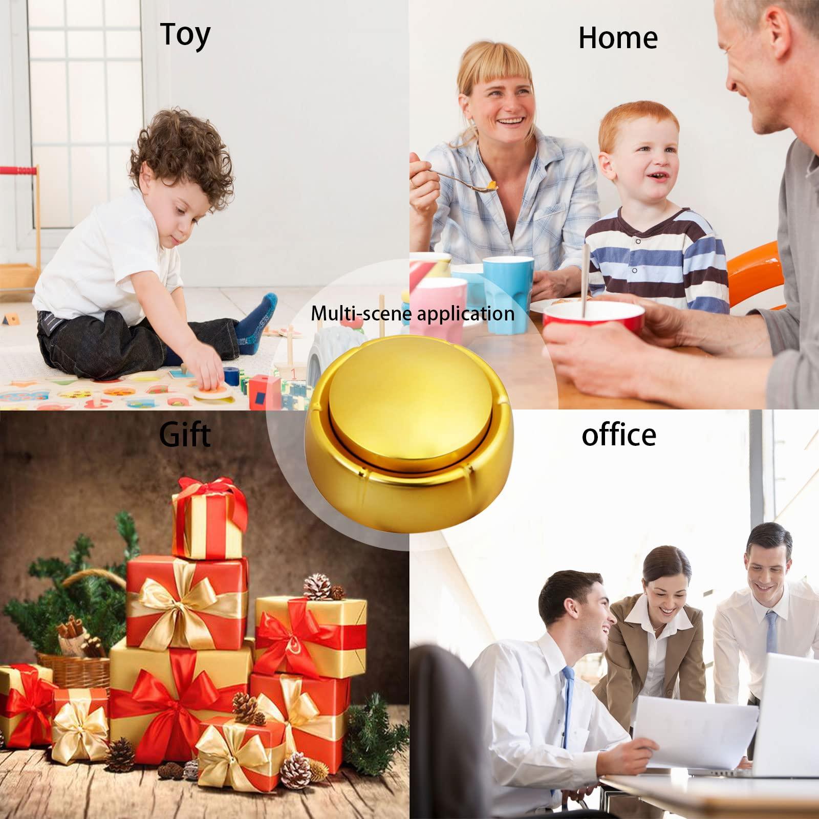 MakeSound Gold Recordable Button, Easy Button to Record, 30 Second Talk Button, Dog Communication Button, Golden Buzzer