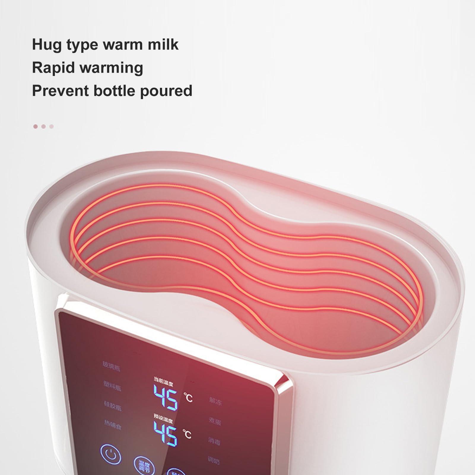 Marhynchus Baby Bottle Warmer, 2 Bottles Fast Heating, Bottle Cleansing, Multifunction Portable Bottle Warmer