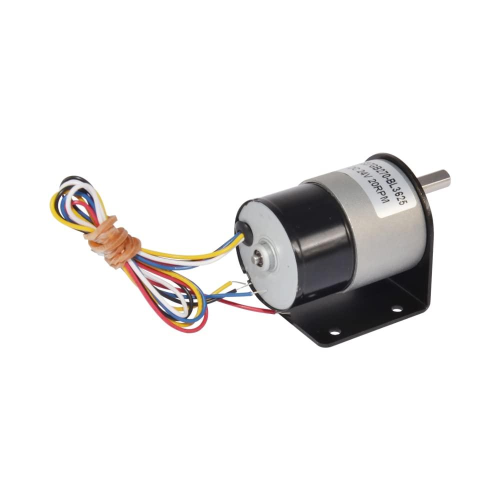 Generic DC Brushless Motor Gear Motor 12V 24V 10/20/35/65/100/150/200/300/600/1000RPM DC Brushless Gear Motor 37GB3625 Diameter 37mm - (Speed(RPM): 300rpm, Voltage(V): 12V)