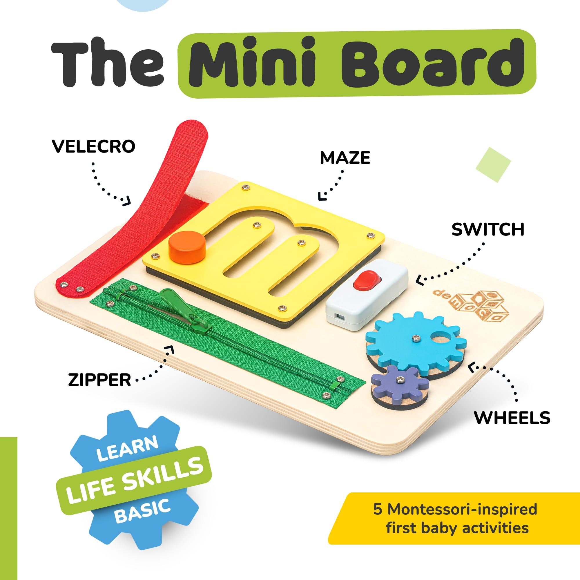 deMoca deMoca Busy Board & Quiet Book Set: Montessori-Inspired Toddler Learning Bundle