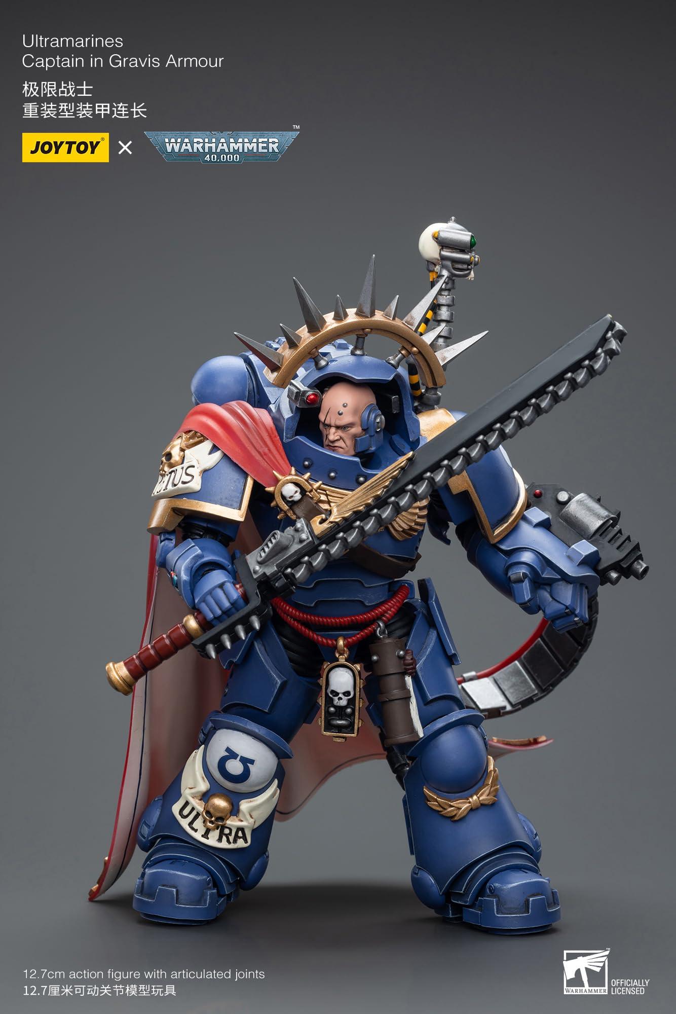 JOYTOY JoyToy Warhammer 40K: Ultramarines Captain in Gravis Armour 1:18 Scale Action Figure