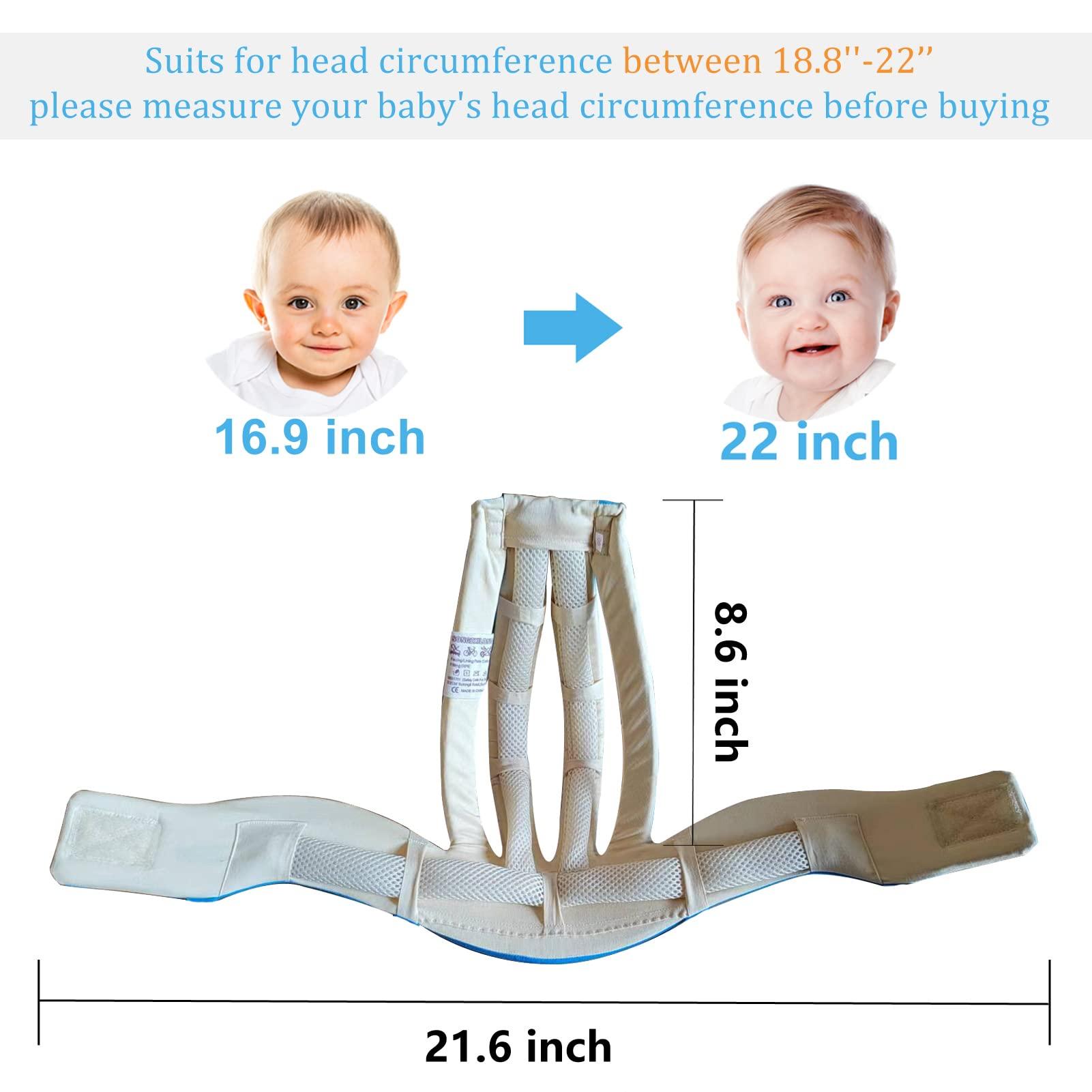 Huifen Huifen Adjustable Baby Head Protector, Baby Helmets for Crawling Walking Lightweight Safety Baby Helmet Jumping Running Breathable Hat Infant Essentials Toddler Helmets 6-24 Months (Starry Blue)