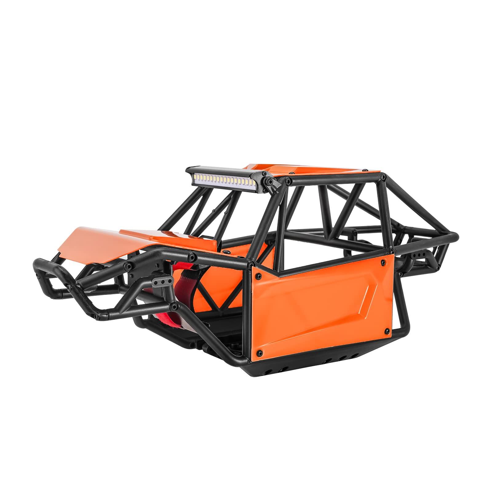 INJORA INJORA Nylon Rock Buggy Roll Cage Body Shell Chassis Kit for SCX10 II 90046 UTB10 1/10 RC Crawler Upgrade Parts (Orange)