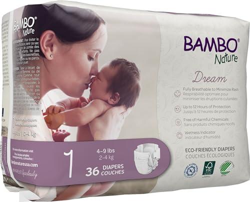 Bambo Nature Bambo Nature Premium Baby Diapers - French/English Packaging, Size 1, 36 Count