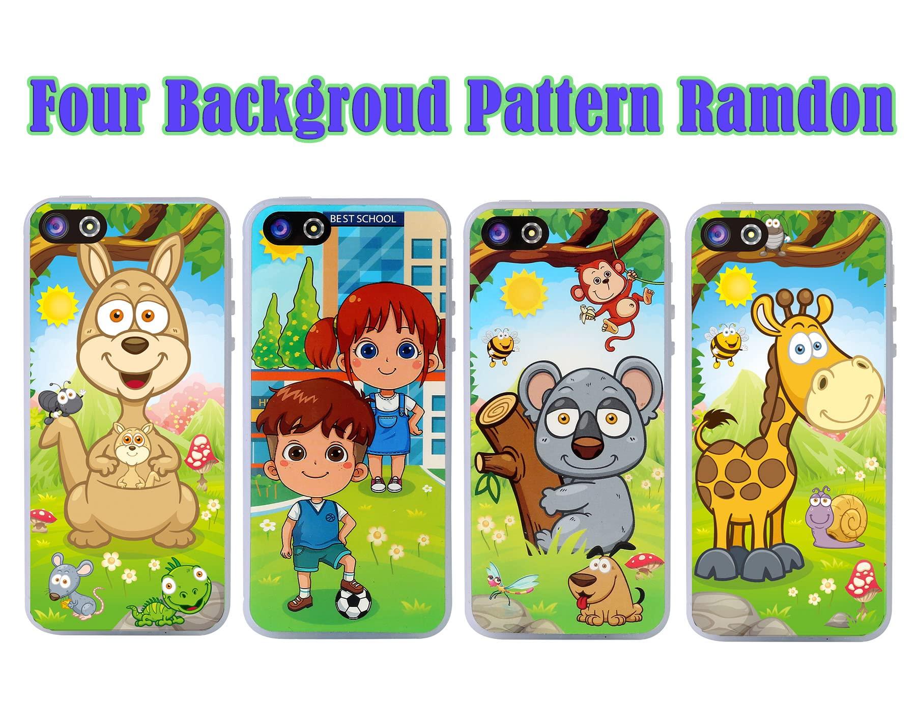 Cooplay Cooplay White 1:1 Music Phone Toy Yphone Y-Phone Animal Play Rechargeable Cell Phone with Type-c Learning English Educational Mobile Study Prize for Baby Kids Children